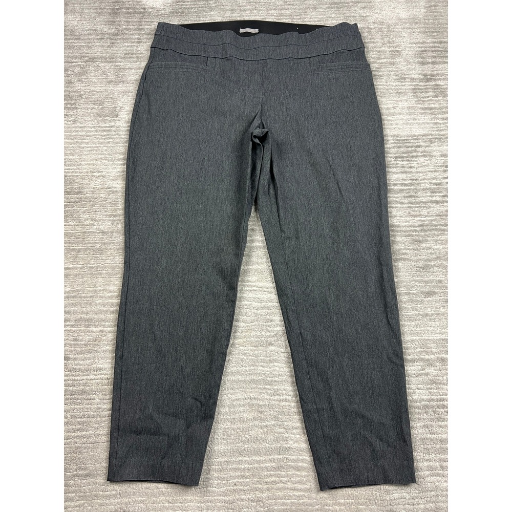 Maurices Pants Womens 20 Reg Gray Pull On Tapered Leg Stretch Business Casual